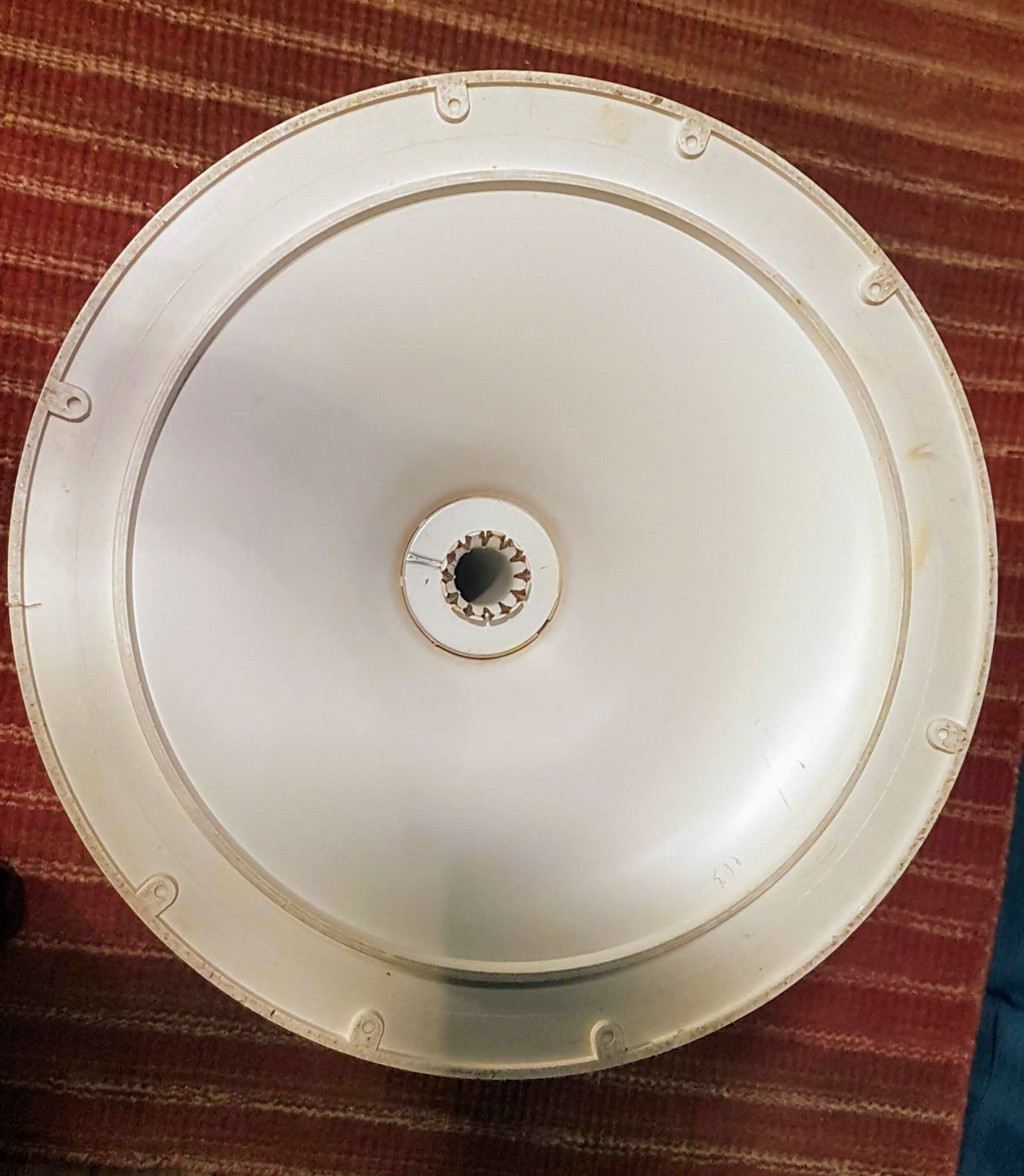 Large pouf swivelling circa 70s Skai very dark brown