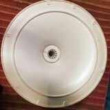 Large pouf swivelling circa 70s Skai very dark brown