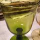 3 verres cristal soufflé sûr pied douche