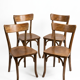 Série de 4 chaises bistrot "Bandeau" en hêtre courbé, style Thonet – 1