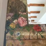 Wood paint on beveled mirror