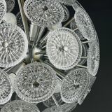 Vintage crystal dandelion lustre, Italy, 1960s