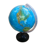 Old globe world map made in vintage Italy