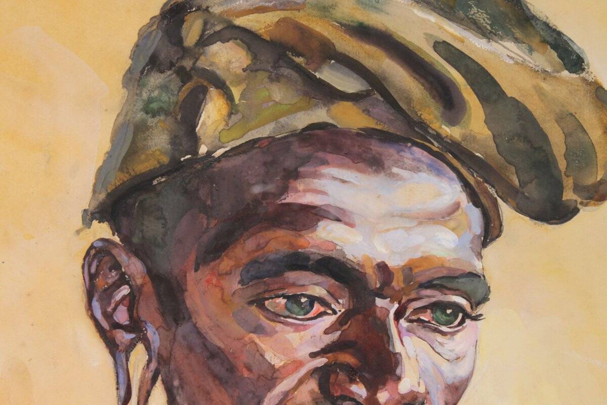 Portrait of a Beninese by Pierre Matossy (1891-1969) - dated 20 June 1952
