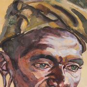 Portrait of a Beninese by Pierre Matossy (1891-1969) - dated 20 June 1952