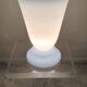 Magnificent large vintage lamp in opaline blue Bohemian glass — signed