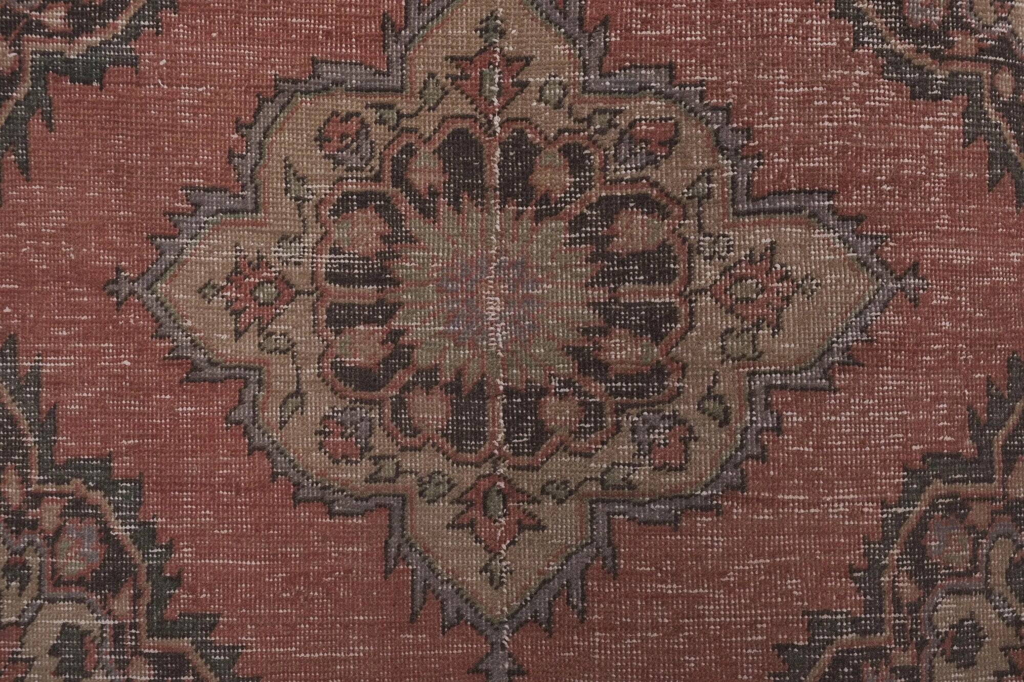 Vintage Turkish hallway rug 96x364 cm