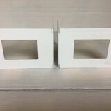 Pair of white metal bookends