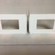 Pair of white metal bookends
