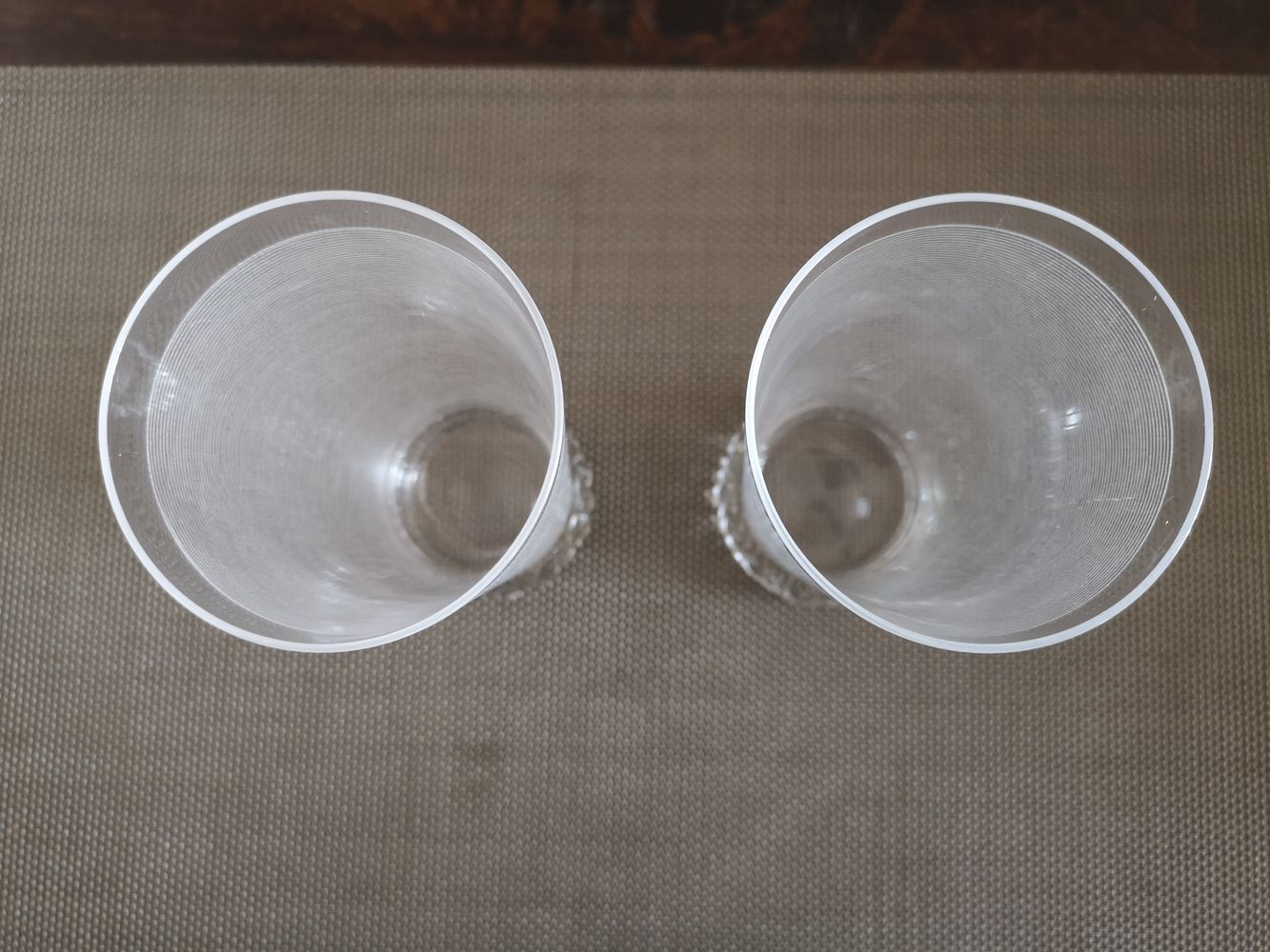 Duo of crystal glasses Daum 1950s