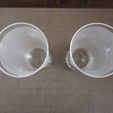 Duo de verres en cristal Daum années 1950