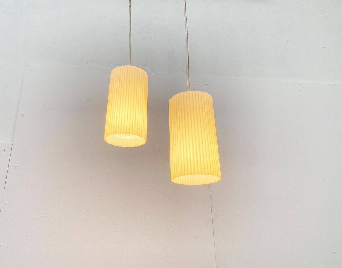 Modern mid-century German plastic suspension by Erco.