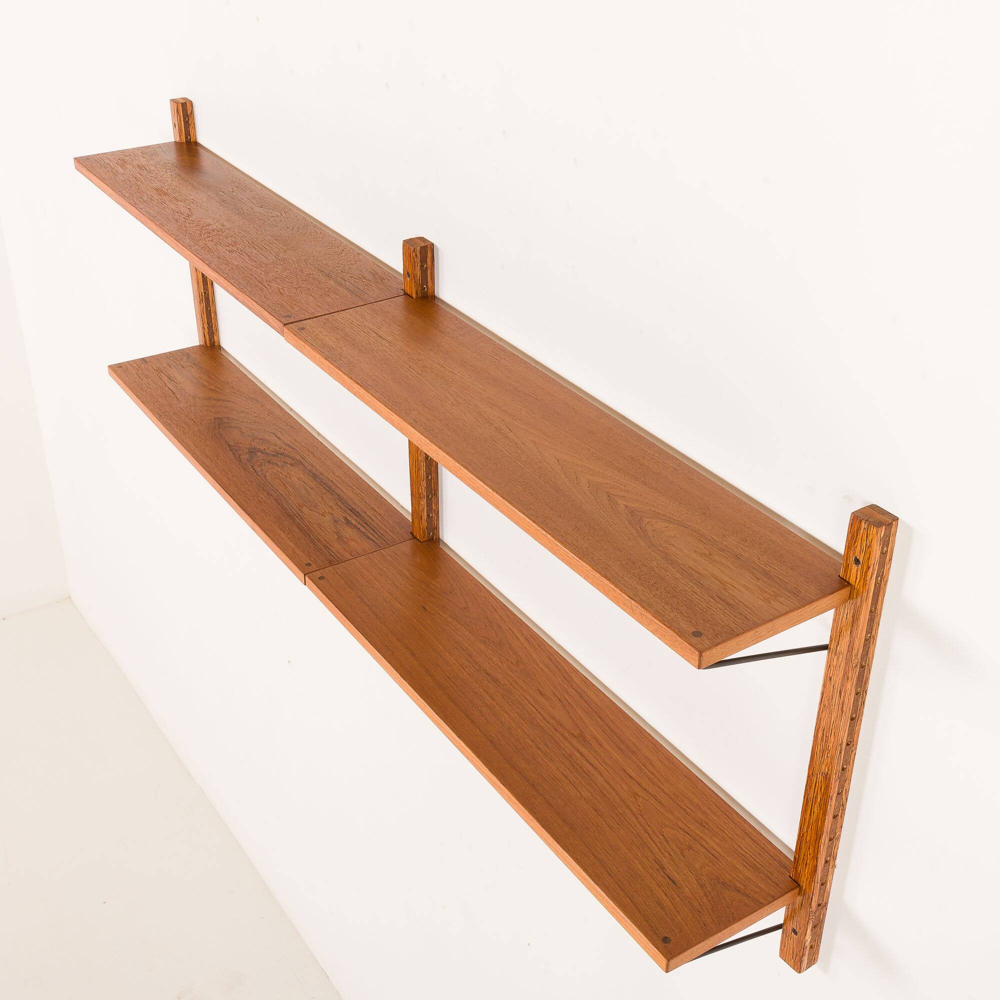 Danish mid-century upcycled teak shelving unit.