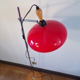 Vintage red globe floor lamp