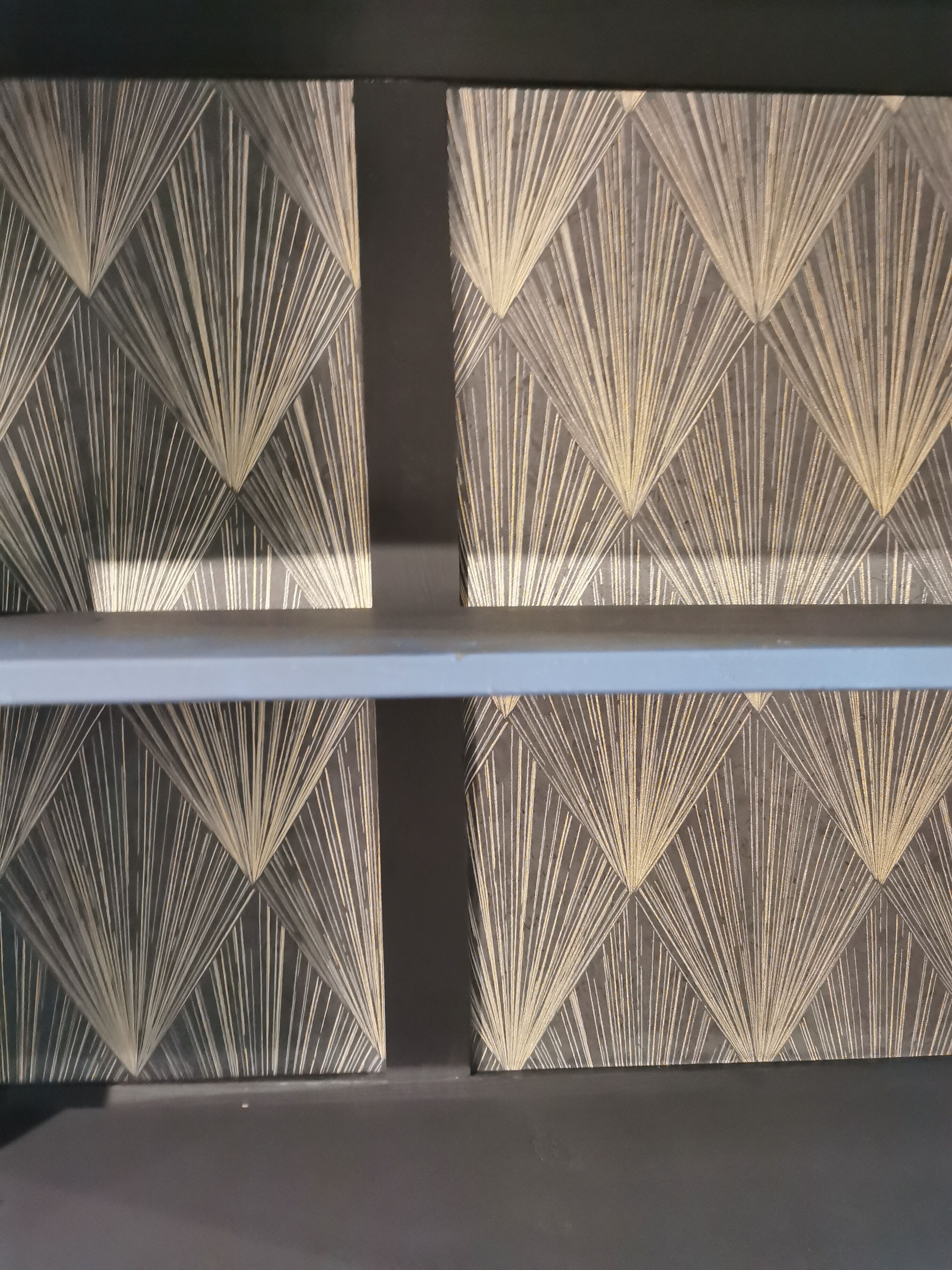 Restyled art deco bookcase shelf cabinet