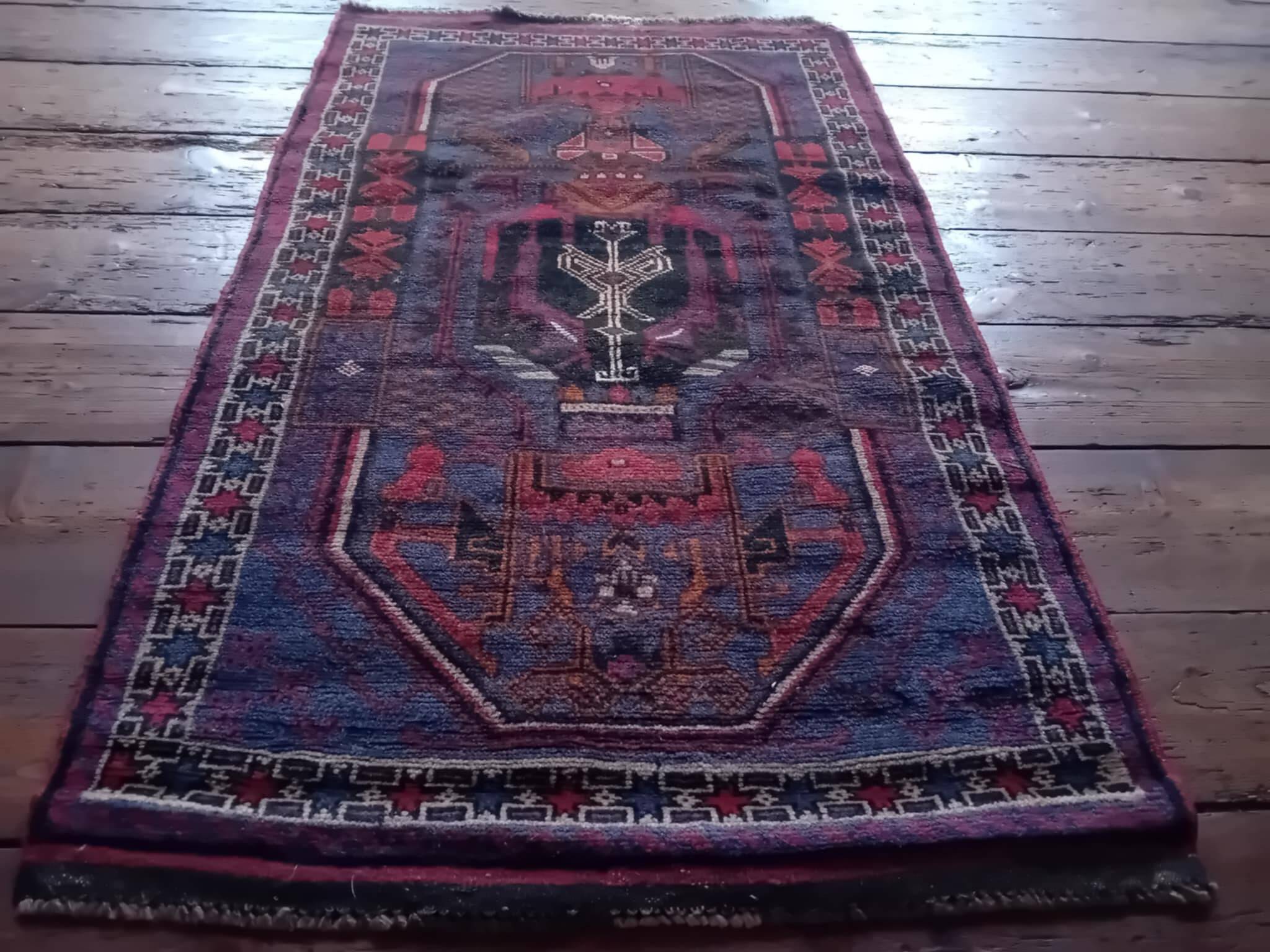 Tapis Beloutch Afghan fait main 138x83cm
