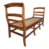 Banquette ancienne en merisier – Lit de repos rustique français