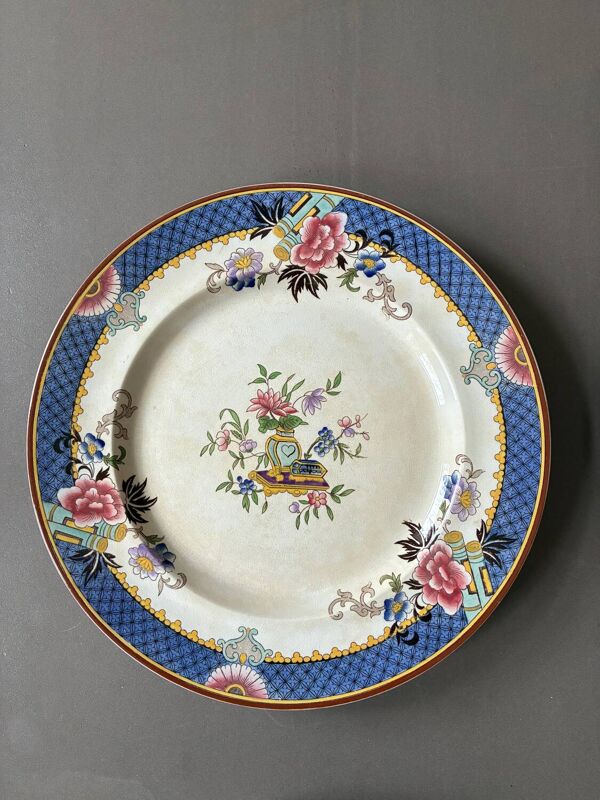 Ensemble faïence Sarreguemines service Victoria fleurs