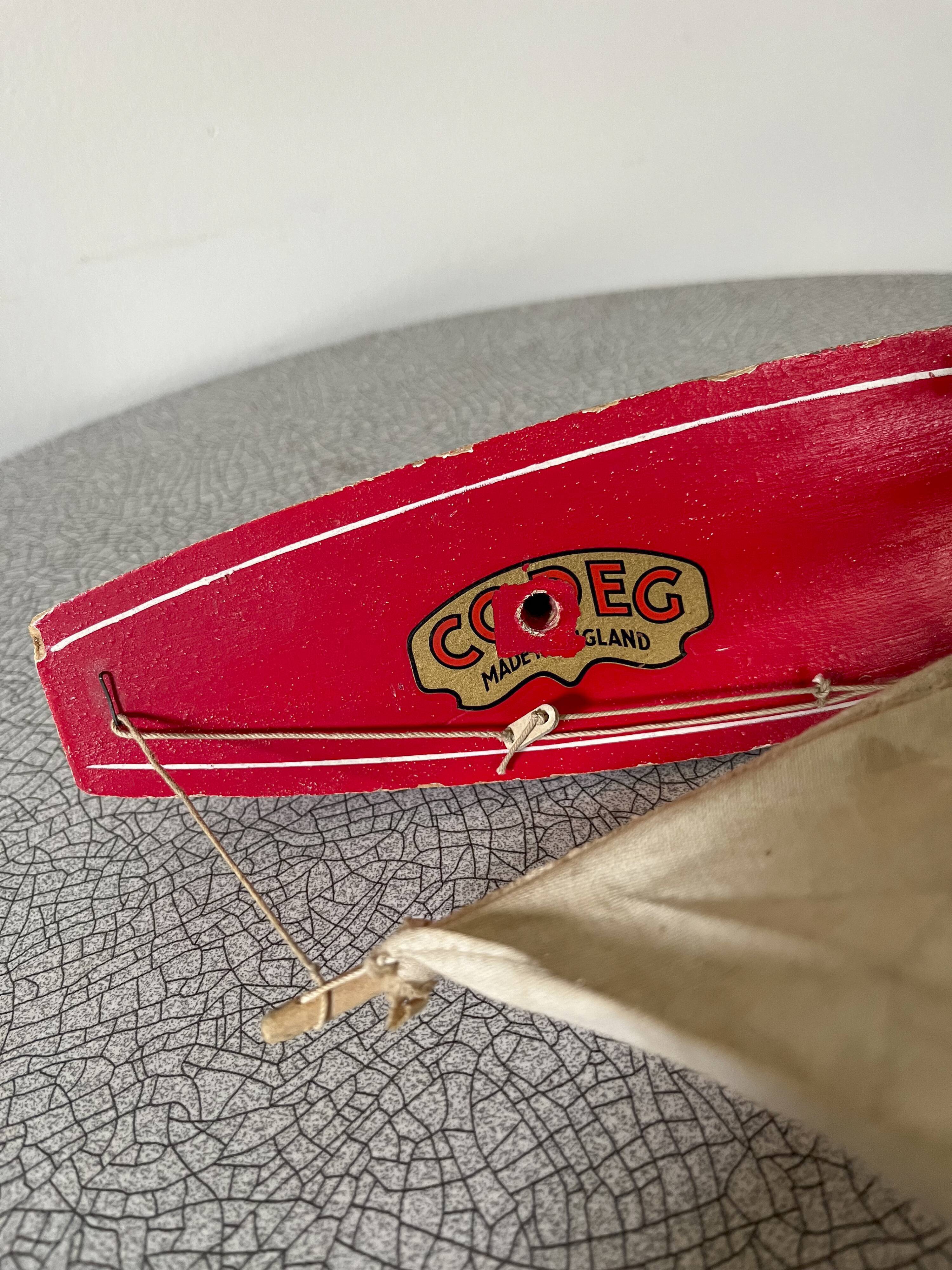English basin sailboat codeg red, 50s-60s