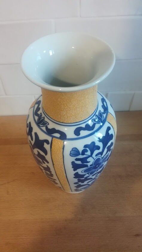 Ceramic vase and sandstone