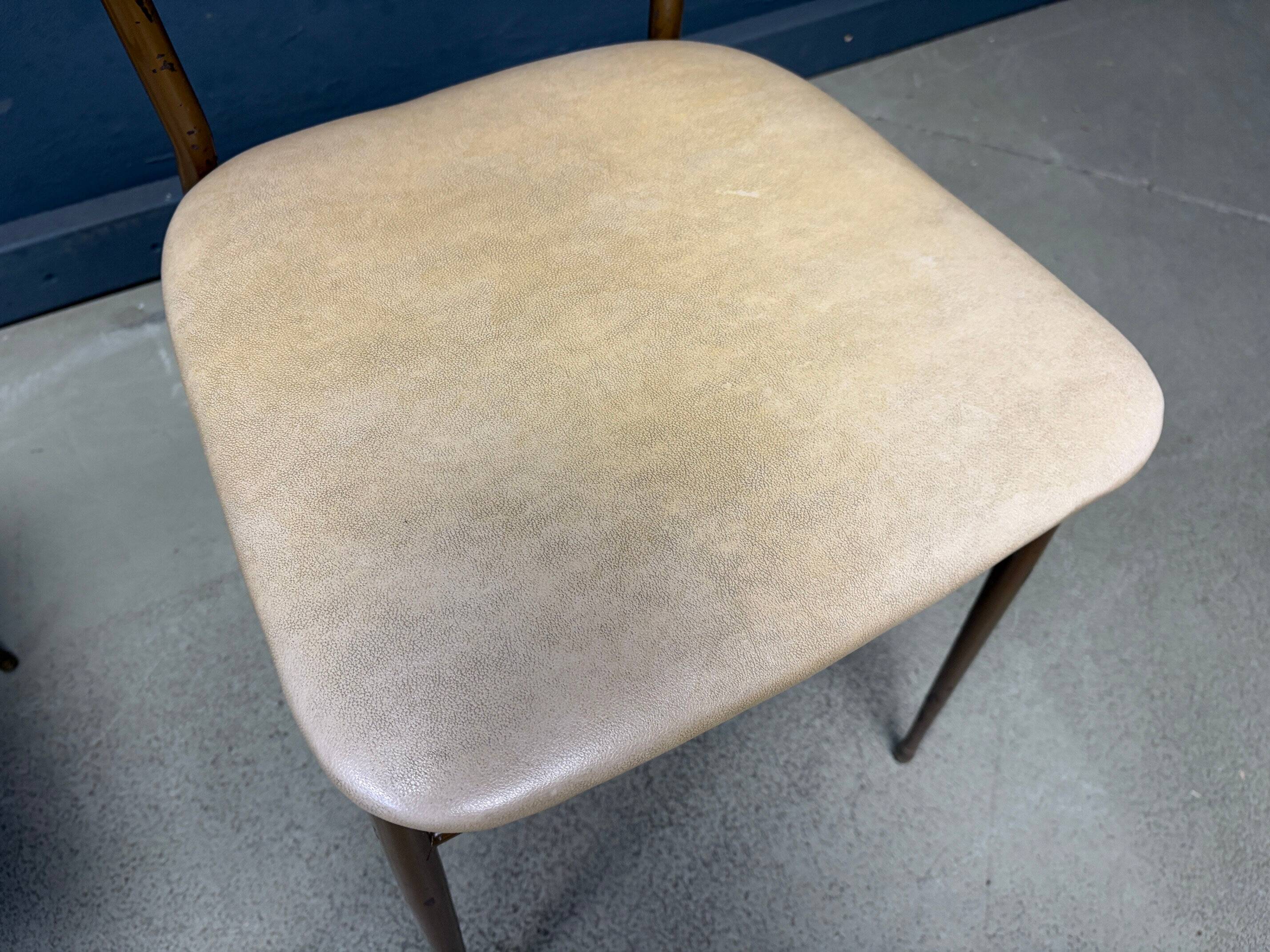 Mid-century Italian brass dining chairs, 1950s