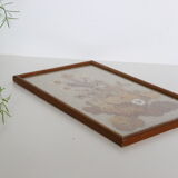 Nice table of dried flowers on beige linen