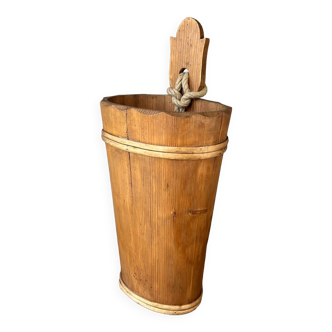 Vintage wooden umbrella stand