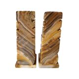 Vintage Marble Aztec Maya Bookends, 1950s