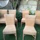 6 chaises vintage en bambou et osier 70's