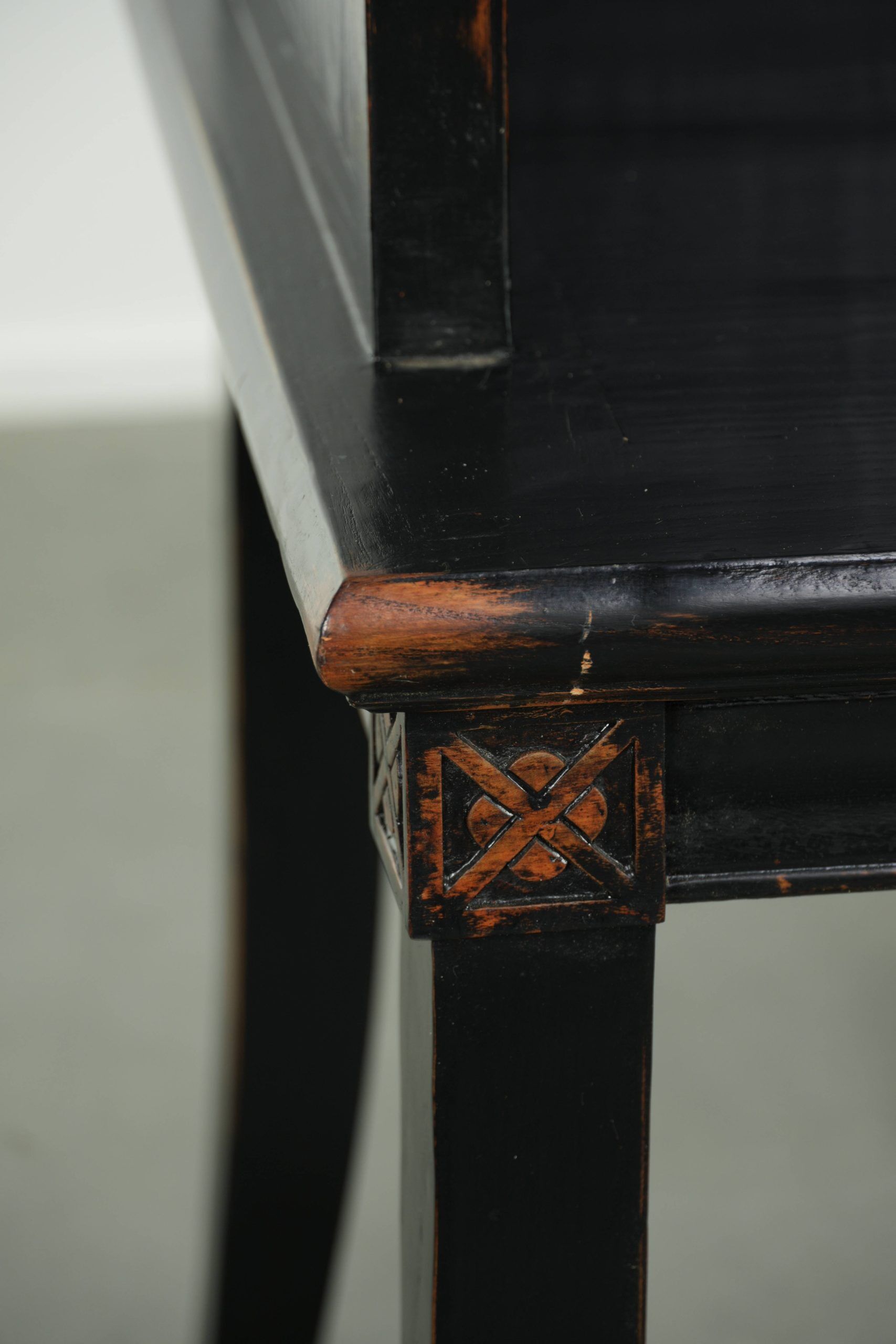 Chaise en bois noir / chaise d'appoint de style chinois