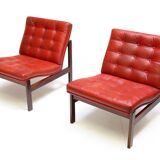 Two Danish Rosewood Lounge Chairs by Ole Knudsen For France & Son