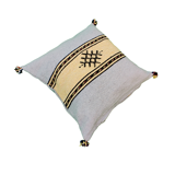 Coussin berbère gris et jaune marocain