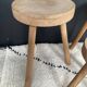 Set of 3 wooden tripod stools