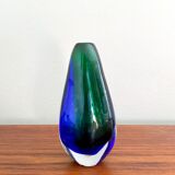 Blue and green murano vase