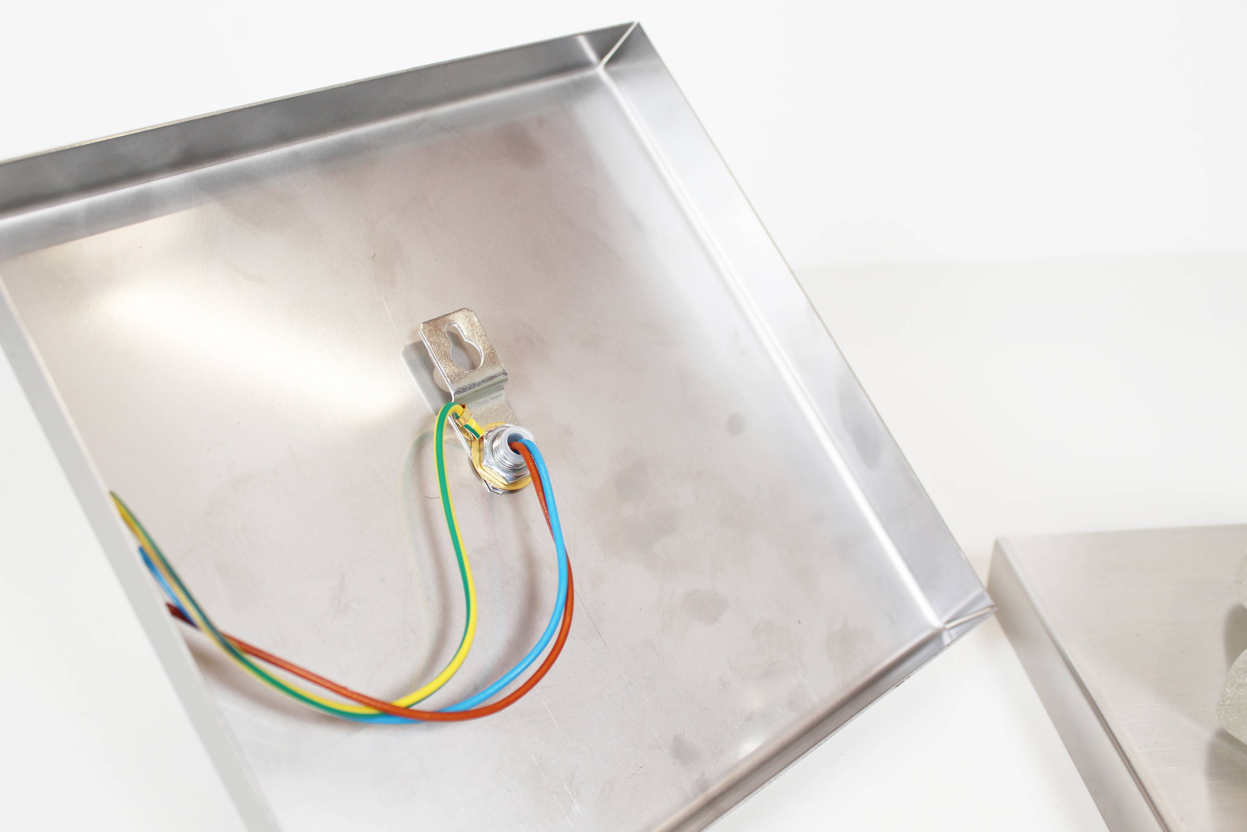 Paire de appliques murales en verre brutalistes par Albano Poli pour Poliarte, Italie 1970