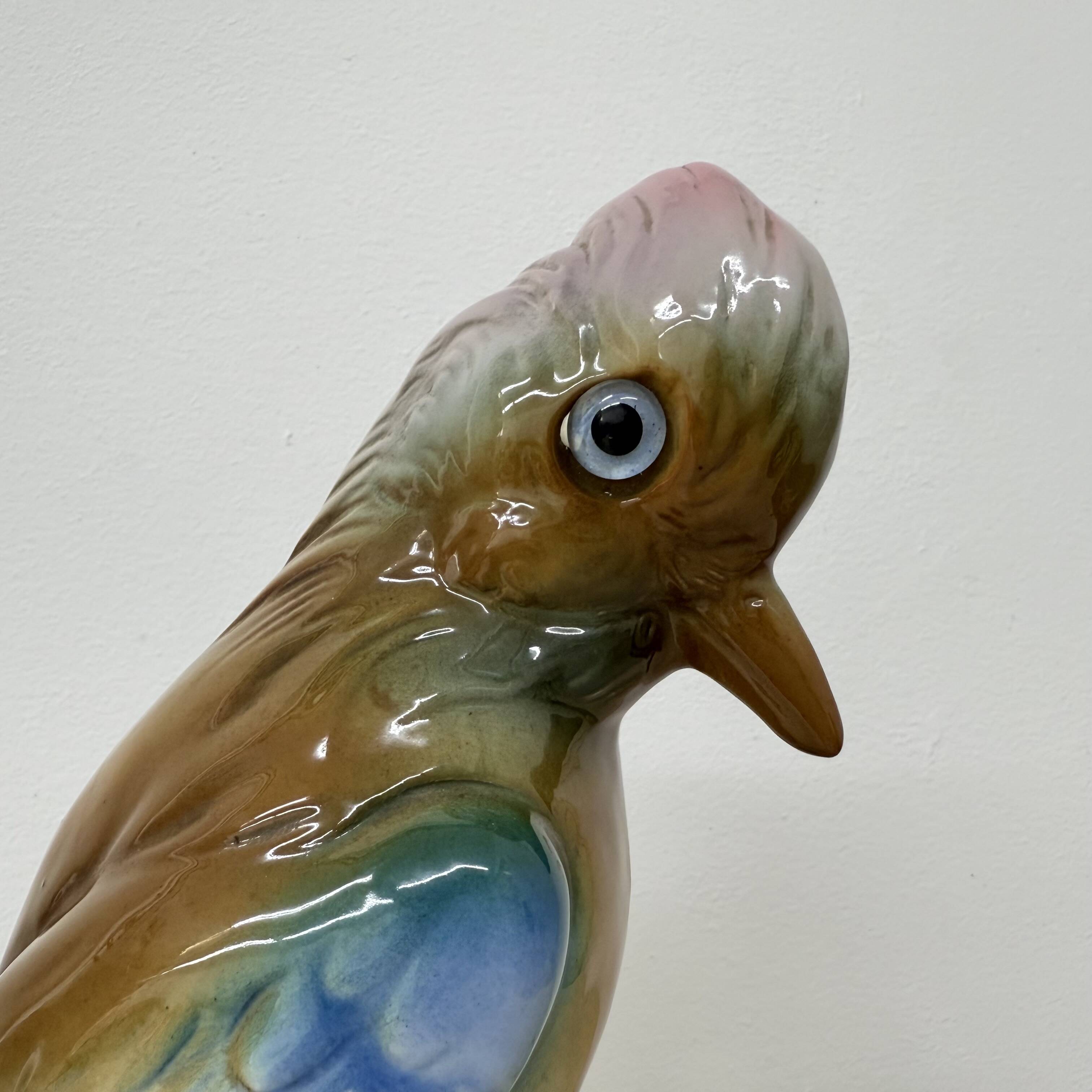 Vintage porcelain Parfume lamp bird , 1950s