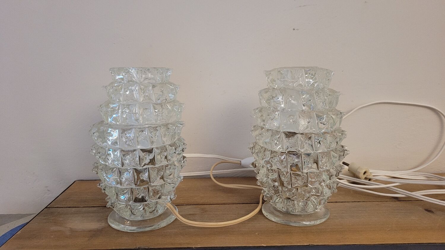 Glass lamp duo