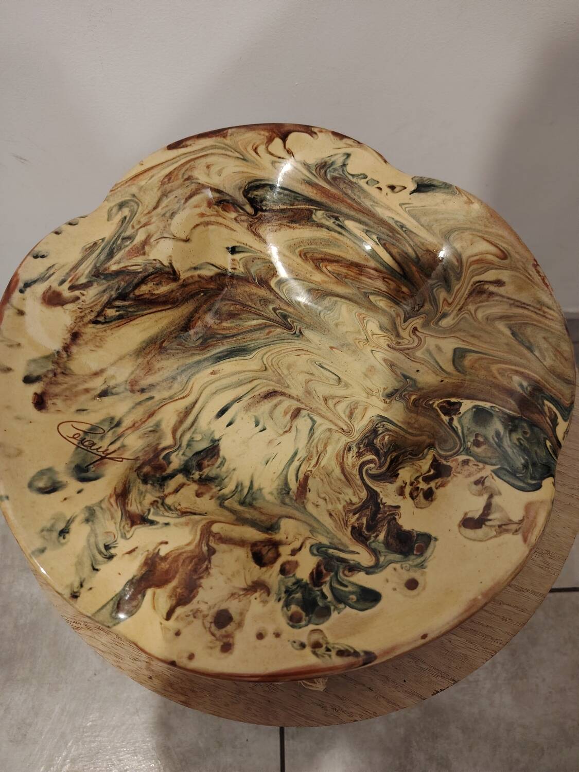 Terracotta salad bowl