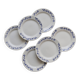 6 Vintage Dessert Plates – Oxford Earthenware – White & Blue