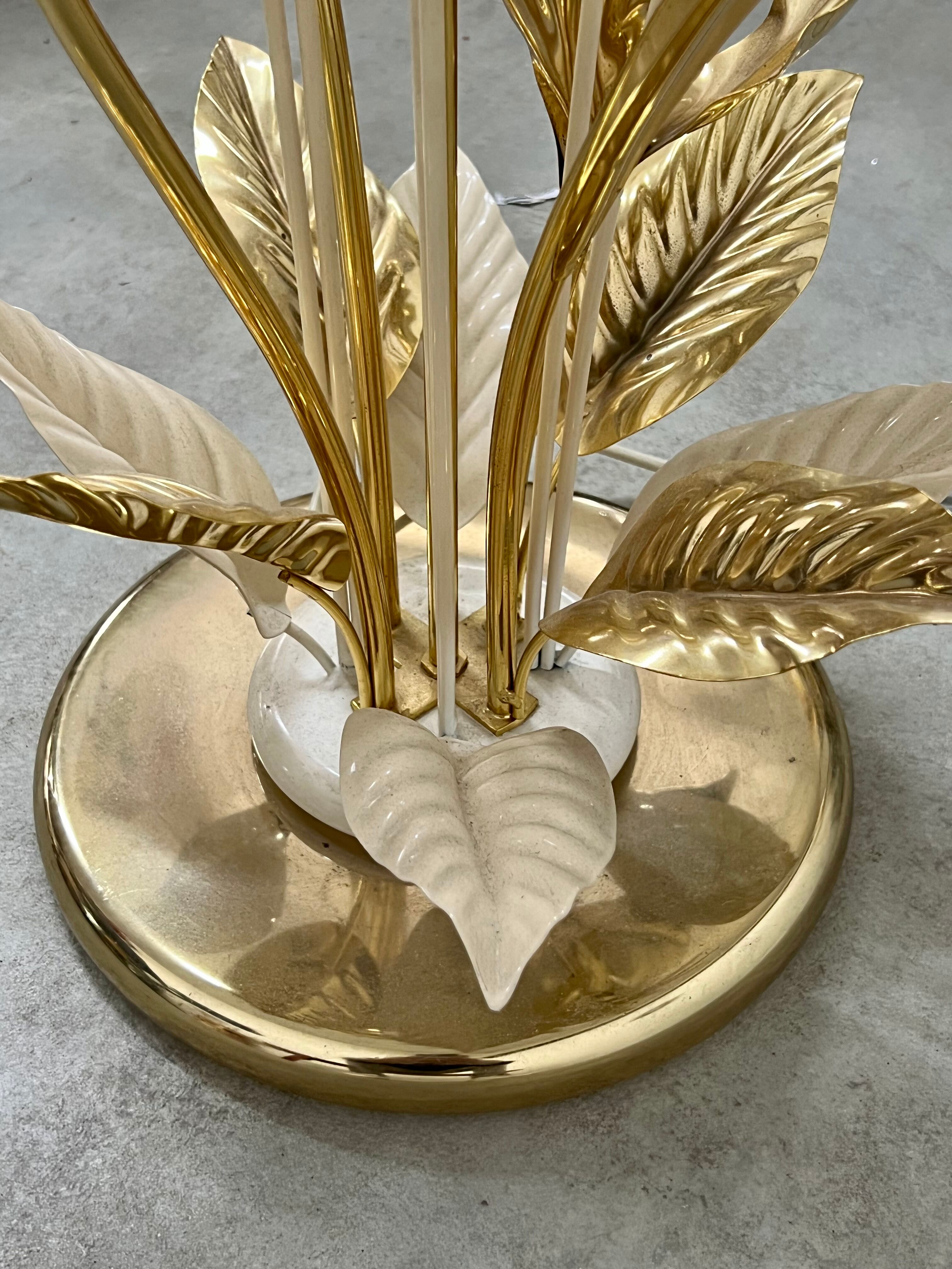 Floor lamp flower metal Design Hans Kögl Scandinavian vintage 5 burners