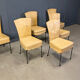 Vintage leather dining chairs, set of 6, 1980s