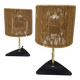 Pair of Mid Century Modern table lamps by Carl Aubock, 1940s.