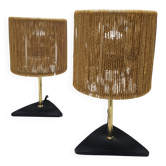 Paire de lampes de table Mid Century Modern Carl Aubock 1940s