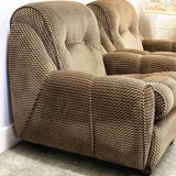 Pair of Italian lounge chairs, original upholstery. Italy, 1970s.