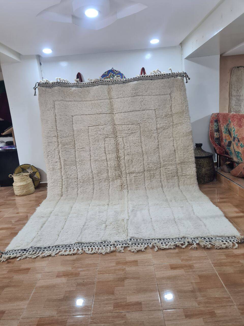Handmade wool Berber rug 300X200 cm