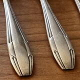 Fourchettes à dessert en métal argenté