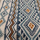 Hand-woven natural wool hallway rug