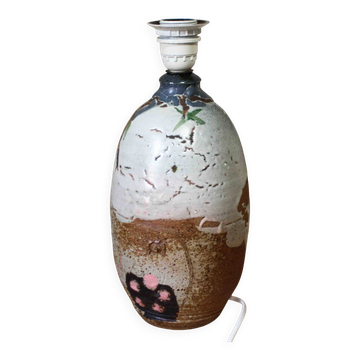 Pied de lampe en grès émaillé Thierry Basile