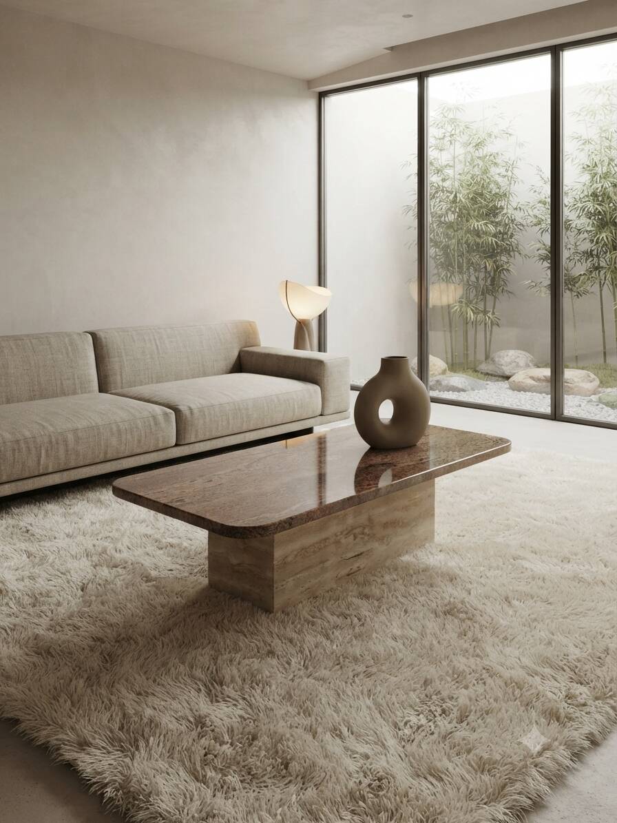Table basse de style brutaliste