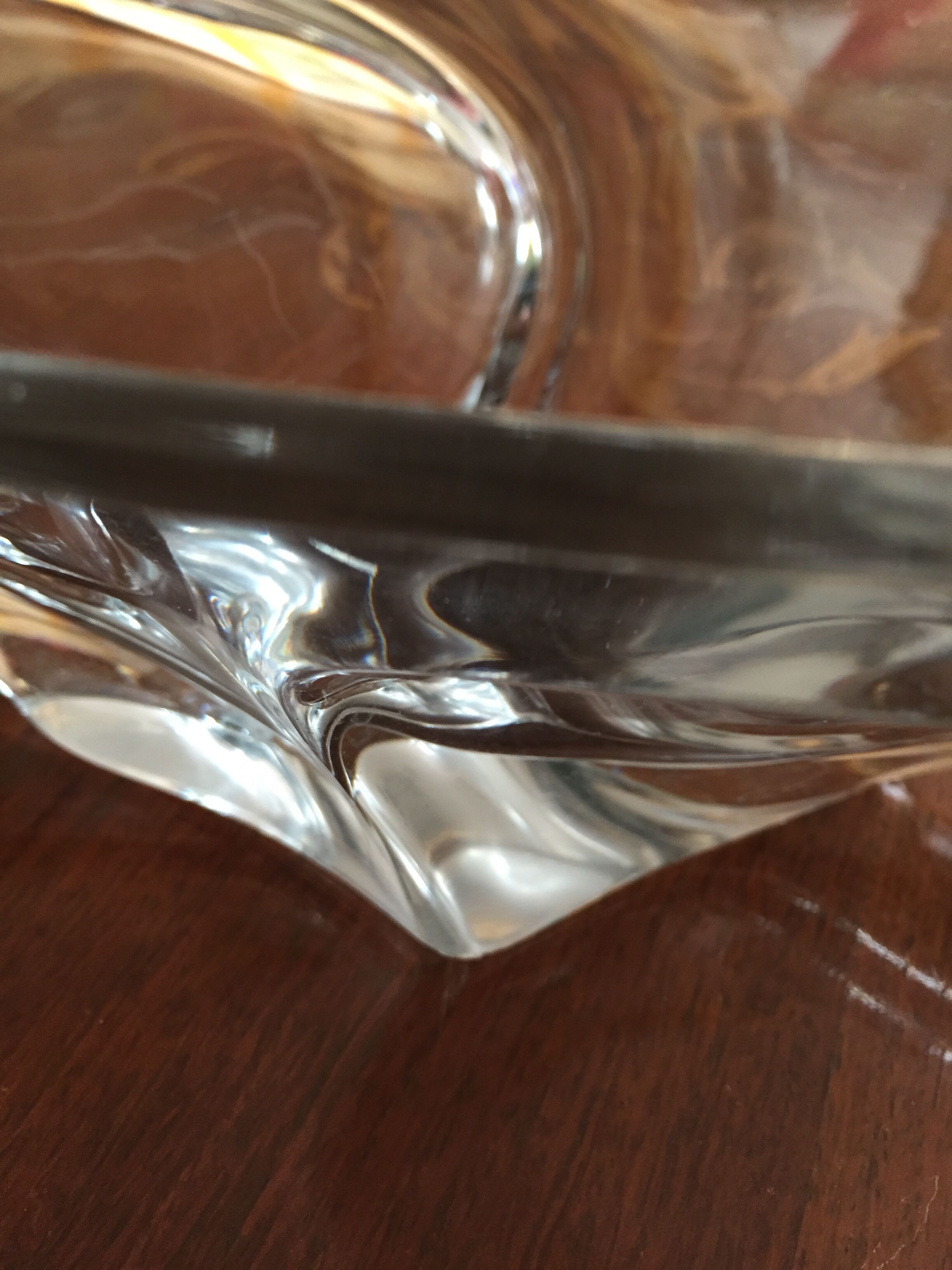 Long crystal fruit cup 1950 for thread or center table